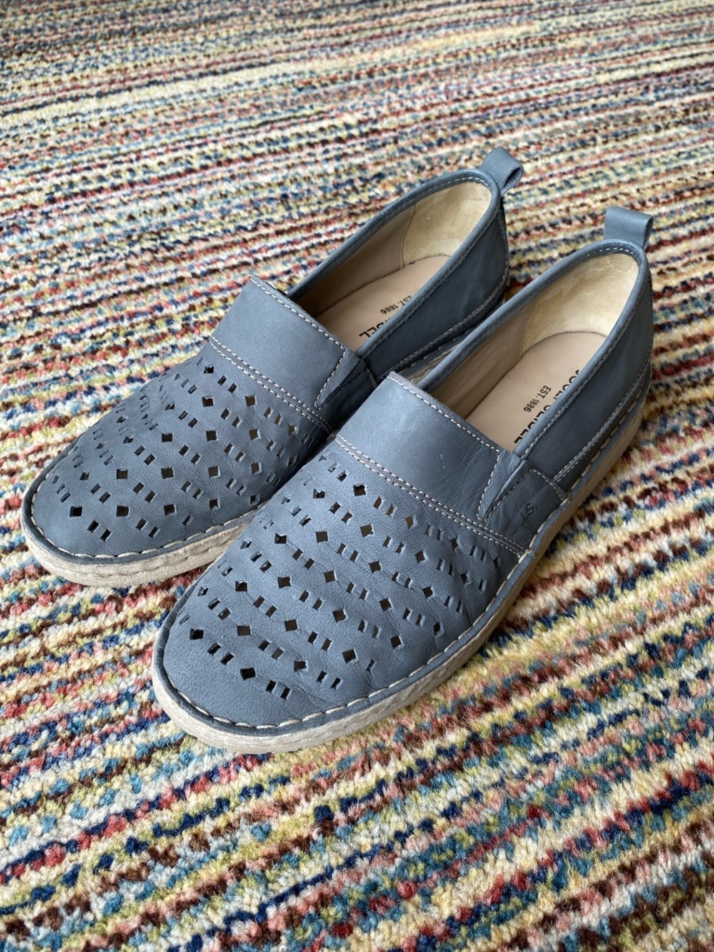 Josef Seibel perforated slip ons